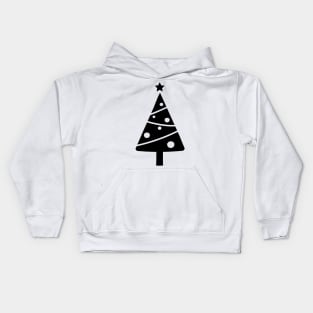 Black Christmas Tree Kids Hoodie